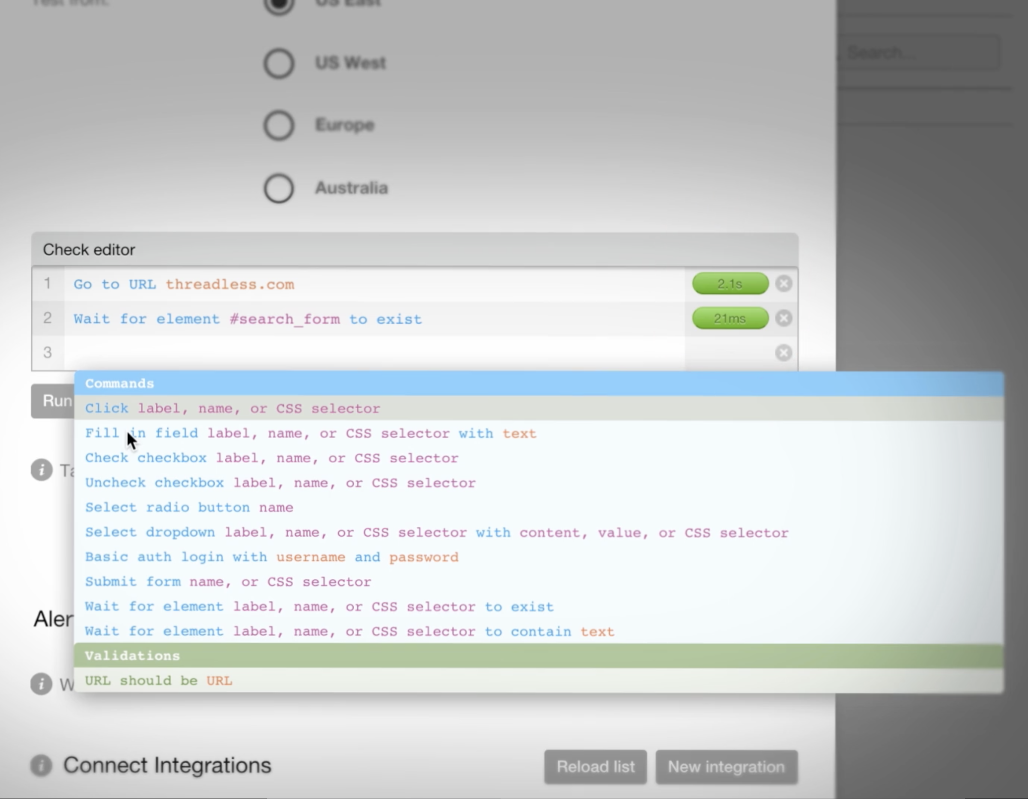 Enables teams to monitor transactions after certain elements or actions occur