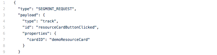 Code snippet of an example action