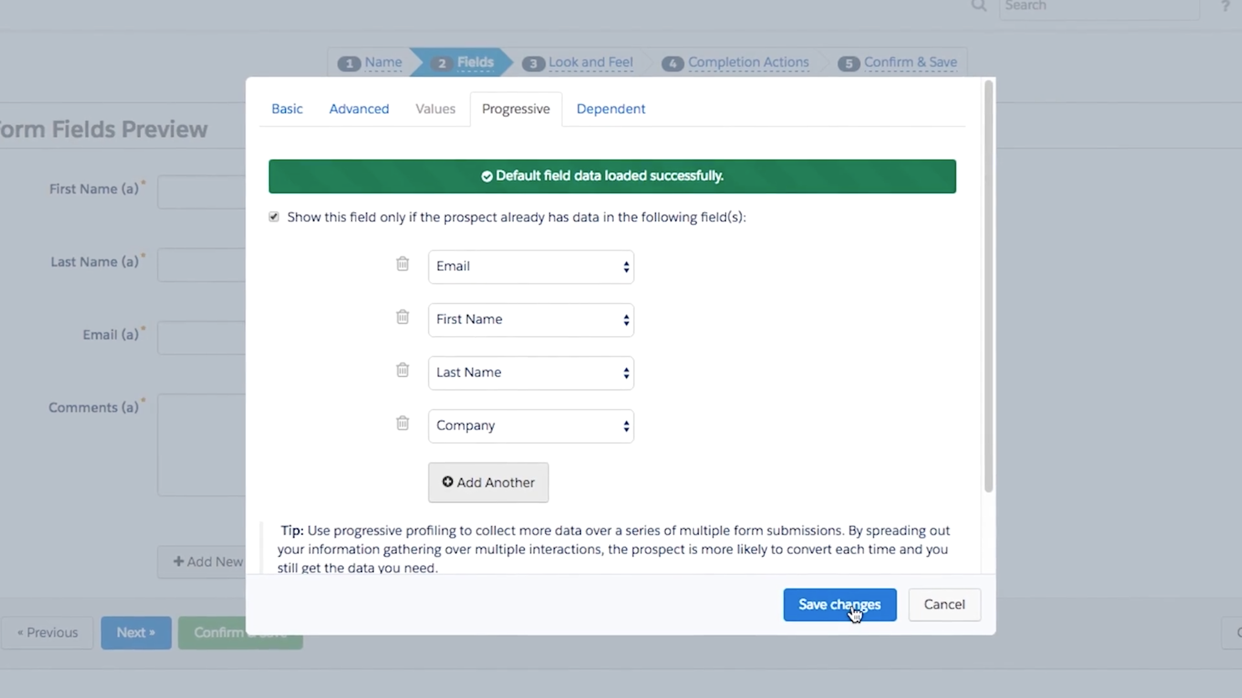 Supports “progressive profiling” so teams can collect detailed user data
