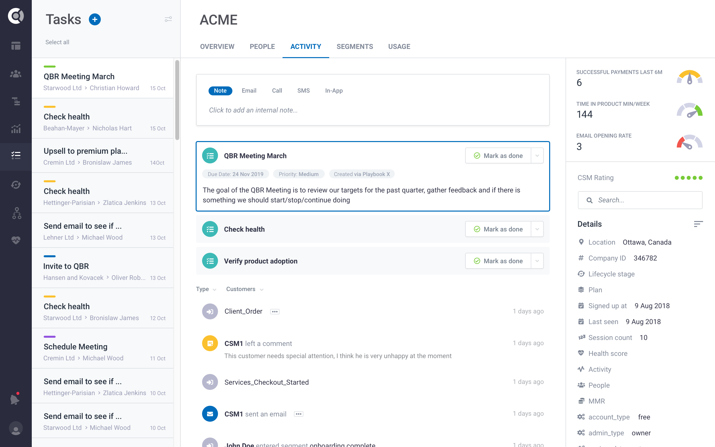 Effective and actionable task-management that presents all information in one screen.