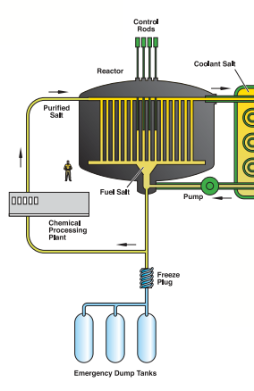 Diagram of a molten salt reactor courtesy of the US DOE Generation IV Roadmap.