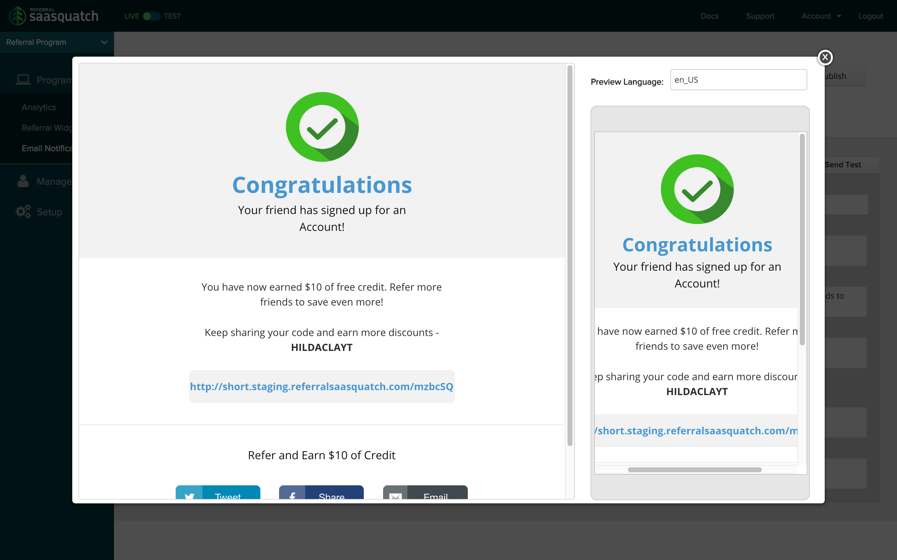 Integrate referral program touchpoints into different marketing channels, including email.