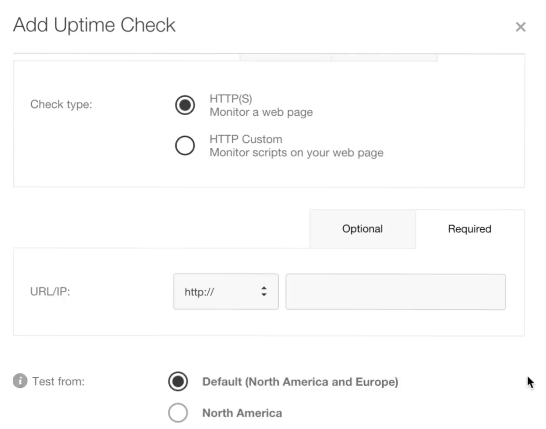Supports HTTP and custom uptime checks so teams can monitor website uptime from specific locations
