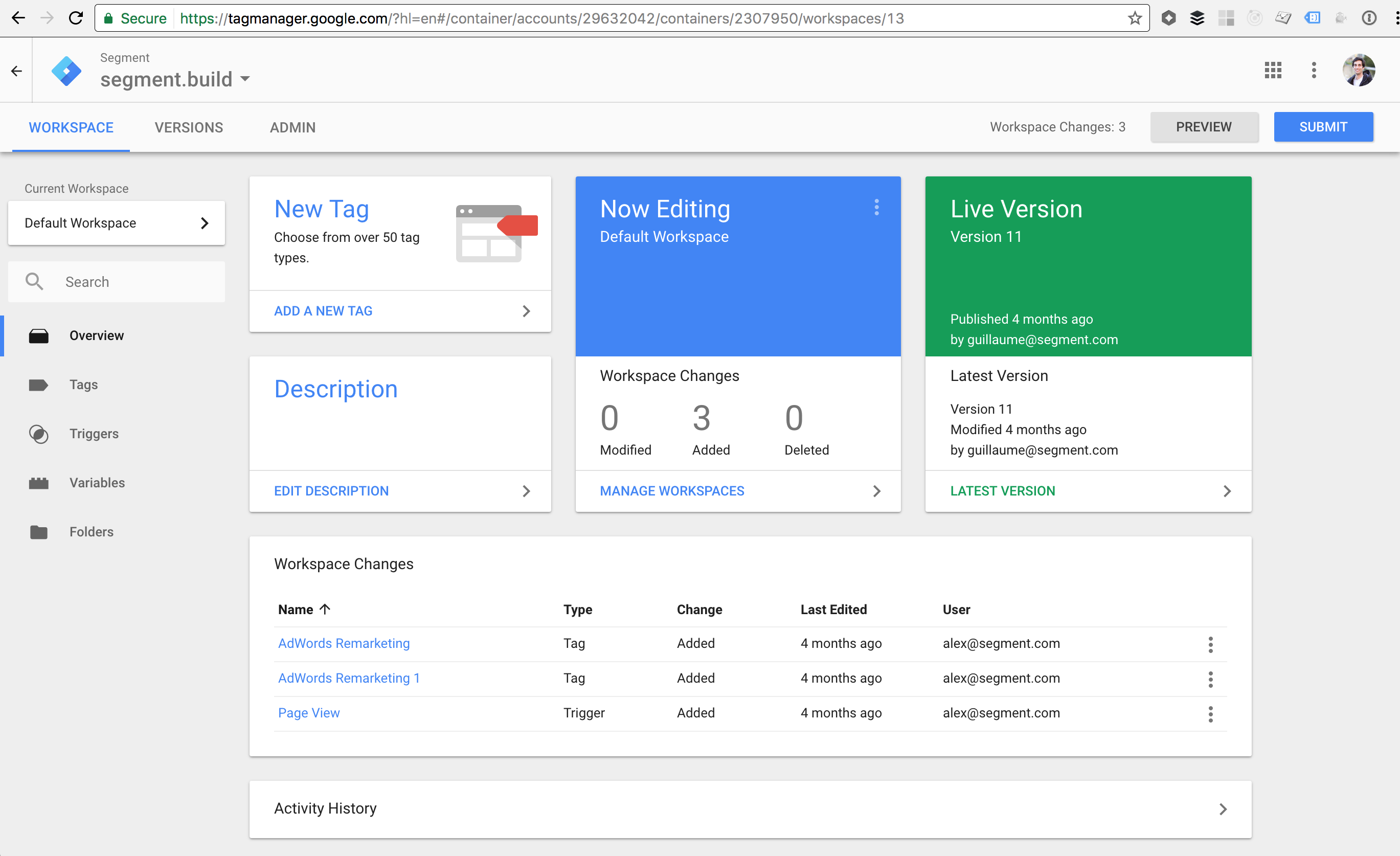 Google Tag Manager Tag Managers Integration 183 Segment