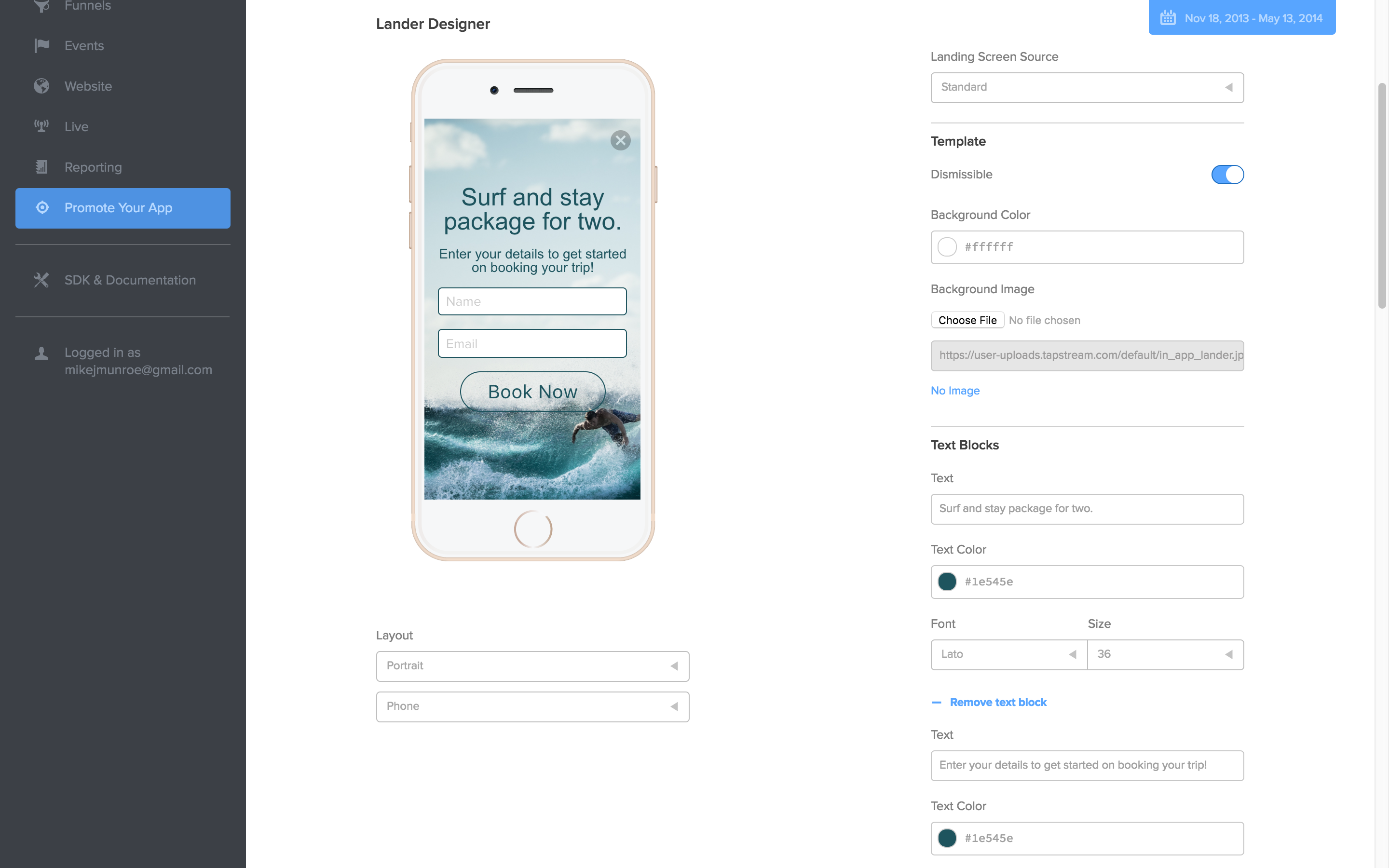 Create campaign-specific new user experiences without IT.